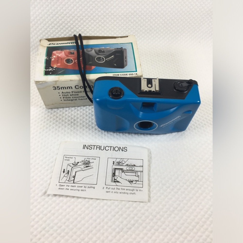 Premium PC-606 35mm Compact Camera Compact 35mm Film Camera - Blue